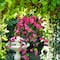 Nearly Natural; 28" UV Resistant Artificial Geranium in Hanging Basket; Category:Spring Floral Arrangements; Image:3